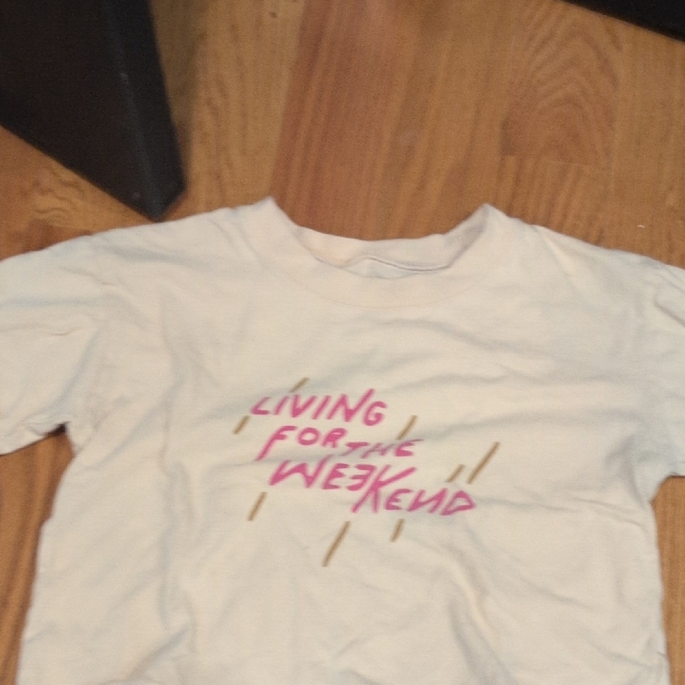 Kids Cream Weekend Graphic Tee